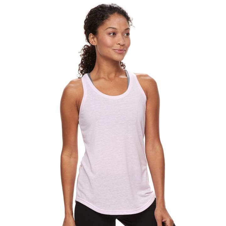 Women's Petite Tek Gear&reg; Racer Back Tank, Size: Xl Petite, Lt Purple
