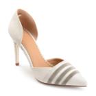 Journee Collection Felicia Women's D'orsay High Heels, Size: Medium (10), White