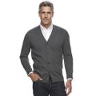 Men's Croft & Barrow&reg; Classic-fit True Comfort Easy-care Cardigan Sweater, Size: Xl, Dark Grey