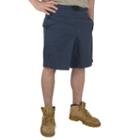 Men's Stanley Classic-fit Belted Twill Elastic-waist Shorts, Size: 40, Blue