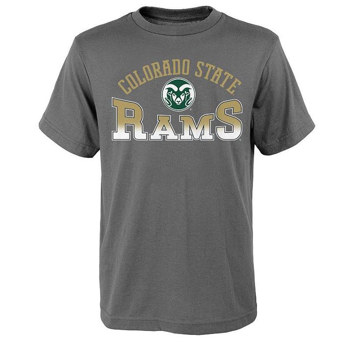 Boys 8-20 Colorado State Rams Fade Tee, Boy's, Size: M(10-12), Grey (charcoal)