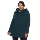 Plus Size Gallery Geometric Fleece Jacket, Women's, Size: 1xl, Green