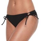 Juniors' Malibu Medallion Hipster Bikini Bottoms, Size: Xl, Black