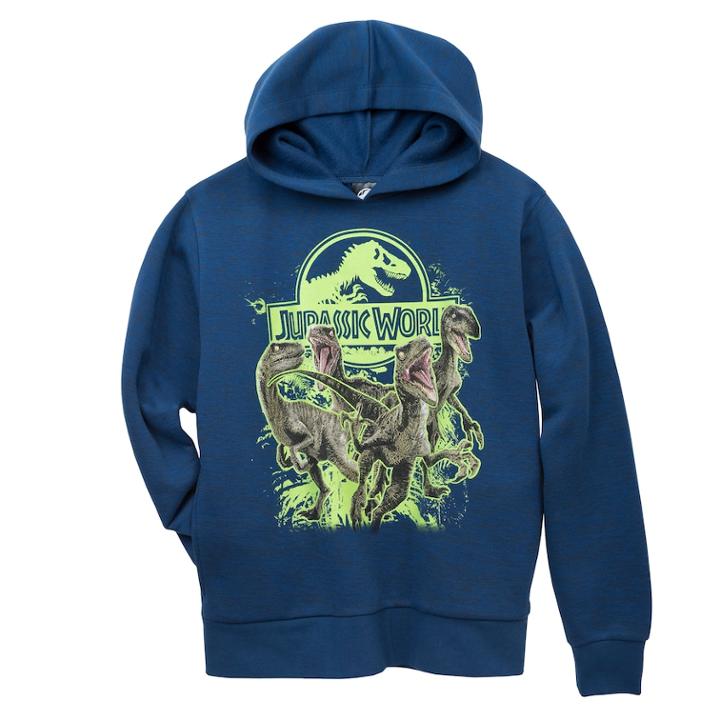 Boys 8-20 Jurassic World Pull-over Hoodie, Size: Large, Blue (navy)