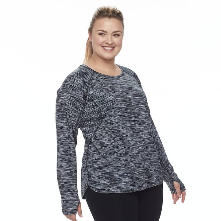 Plus Size Tek Gear&reg; Long Sleeve Performance Tee, Women's, Size: 2xl, Turquoise/blue (turq/aqua)