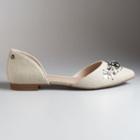 Simply Vera Vera Wang Women's Pointed D'orsay Flats, Size: 10, Natural
