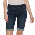 Women's Apt. 9&reg; Tummy Control Bermuda Jean Shorts, Size: 0, Dark Blue
