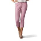 Women's Lee Jayla Button-hem Capri Jeans, Size: 12 Avg/reg, Lt Purple