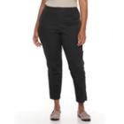 Plus Size Croft & Barrow&reg; Stretch Pull-on Ankle Pants, Women's, Size: 16 W, Black