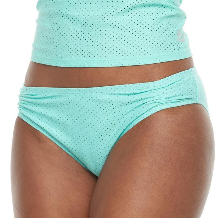 Women's Rbx Mesh Shirred Bikini Bottoms, Size: Medium, Blue
