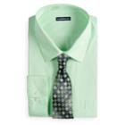 Big & Tall Croft & Barrow&reg; Classic-fit Striped Dress Shirt And Patterned Tie Boxed Set, Men's, Size: 20 34/5b, Lt Green