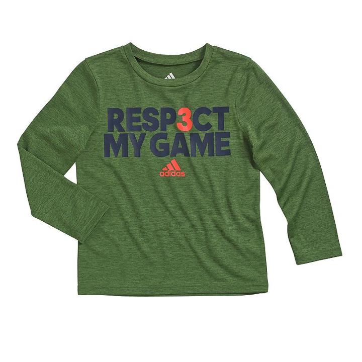 Boys 4-7x Adidas Climalite Resp3ct My Game Tee, Boy's, Size: 4, Dark Green