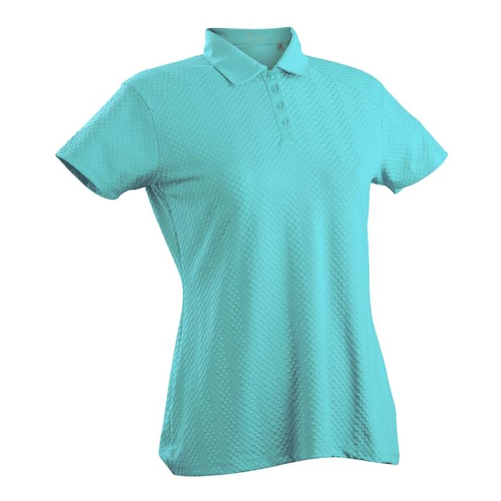 Plus Size Nancy Lopez Grace Short Sleeve Golf Polo, Women's, Size: 3xl, Turquoise/blue (turq/aqua)