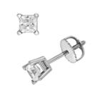 18k White Gold 1/2-ct. T.w. Igl Certified Colorless Princess-cut Diamond Solitaire Earrings, Women's