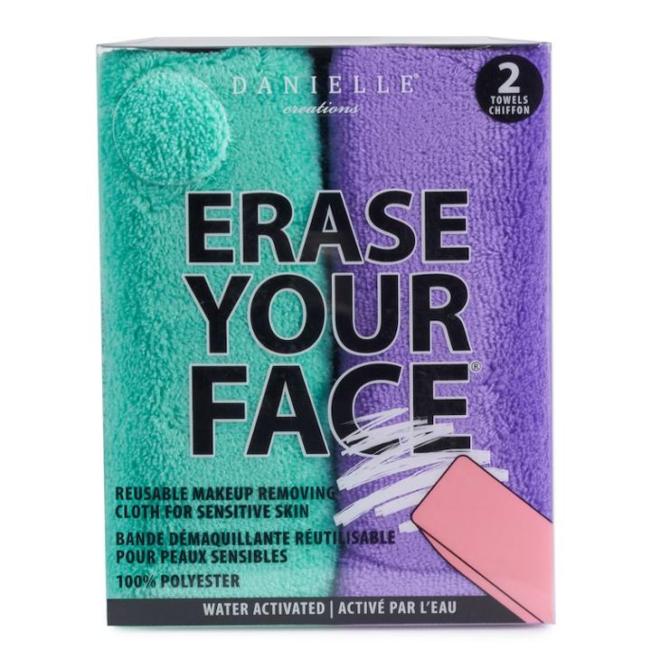 Danielle Creations Erase Your Face Cleansing Cloths, Multicolor