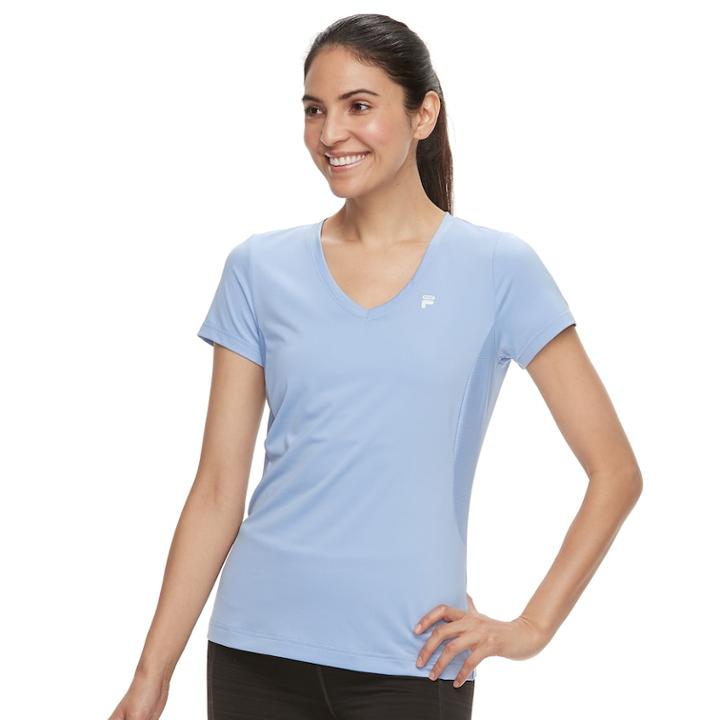 Women's Fila Sport&reg; Short Sleeve V-neck Tee, Size: Xs, Light Blue
