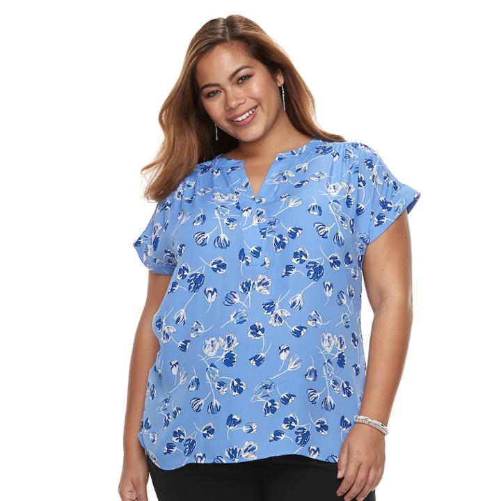 Plus Size Apt. 9&reg; Dolman-sleeve Top, Women's, Size: 4xl, Med Blue