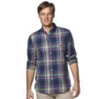 Big & Tall Chaps Classic-fit Plaid Button-down Shirt, Men's, Size: Xl Tall, Green