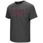 Men's Campus Heritage Illinois Fighting Illini Castle Raglan Tee, Size: Medium, Blue (navy)