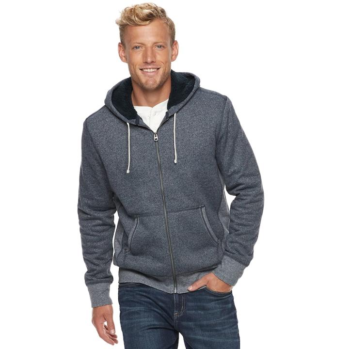 Men's Sonoma Goods For Life&trade; Supersoft Modern-fit Sherpa Fleece-lined Jacket, Size: Small, Dark Blue