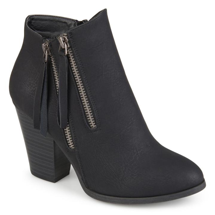 Journee Collection Vally Women's Ankle Boots, Size: Medium (9), Black