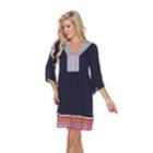 Women's White Mark Gabrielle Embroidered Gauze Dress, Size: Small, Blue (navy)