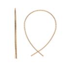 Textured Wire Nickel Free Threader Earrings, Women's, Multicolor