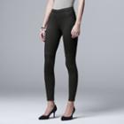 Women's Simply Vera Vera Wang Denim Moto Leggings, Size: Small, Black