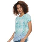 Women's Sonoma Goods For Life&trade; Smocked Tee, Size: Xl, Dark Blue