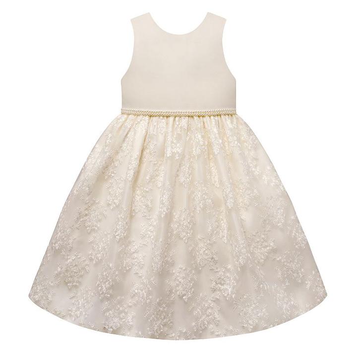 Girls 7-12 American Princess Pearl Waist Embroidered Skirt Dress, Girl's, Size: 6x, White Oth