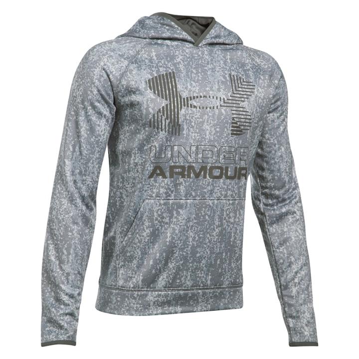 Boys 8-20 Under Armour Big Logo Fleece Pull-over Hoodie, Size: Xl, Red Overfl