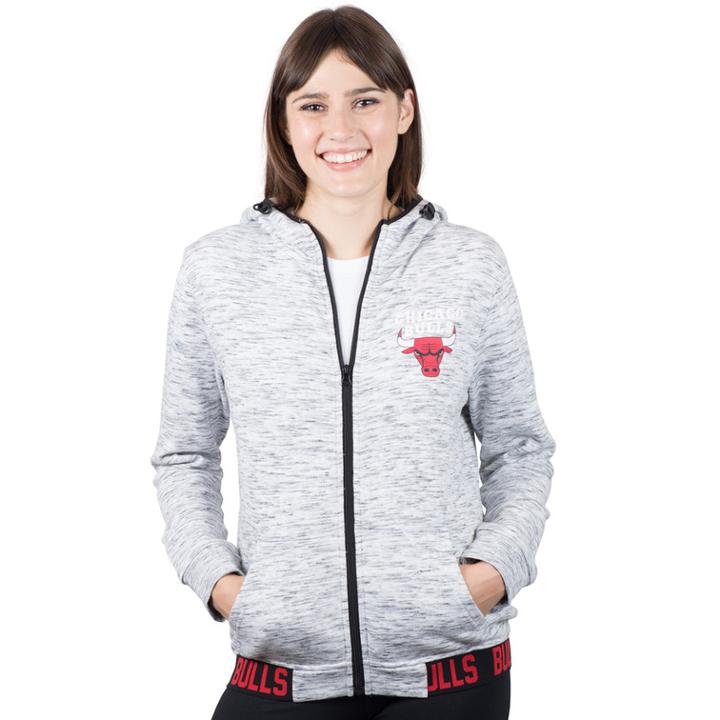 Women's Chicago Bulls Space-dyed Hoodie, Size: Large, Grey