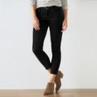 Women's Sonoma Goods For Life&trade; Corduroy Skinny Pants, Size: 14 Short, Black