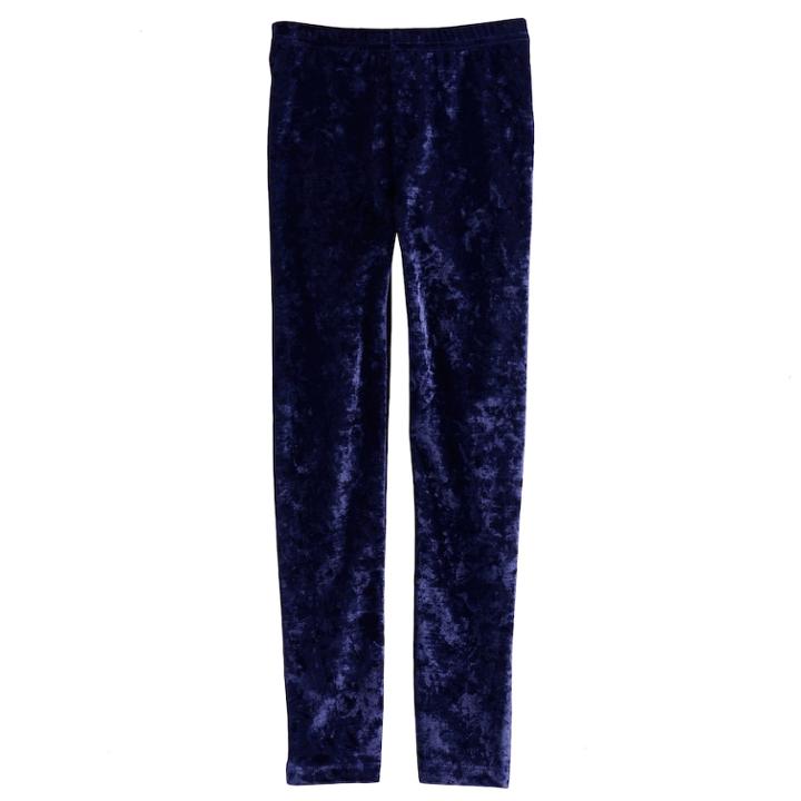 Girls 4-12 Sonoma Goods For Life&trade; Velour Long Leggings, Size: 4, Blue