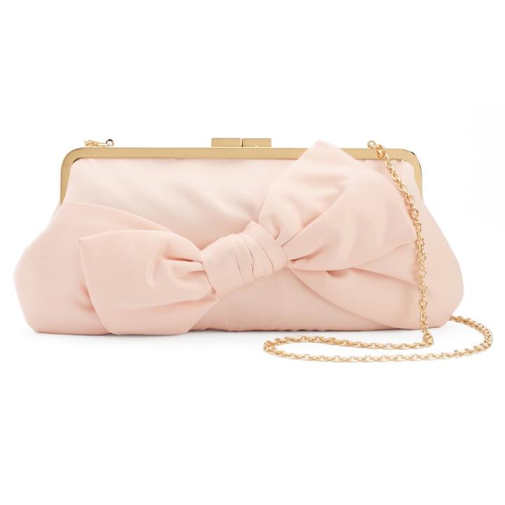 Lenore By La Regale Bow Clutch, Women's, Beige