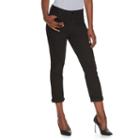 Women's Jennifer Lopez Curvy Fit Capri Jeans, Size: 6, Black