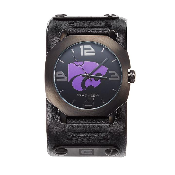 Rockwell Kansas State Wildcats Assassin Leather Watch - Men, Black