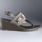 Simply Vera Vera Wang Jade Women's Luxury Sandals, Size: 10, Med Grey
