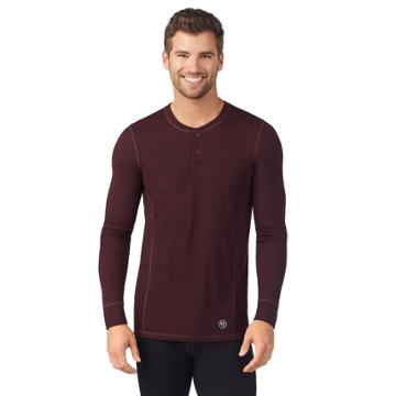 Big & Tall Climatesmart By Cuddl Duds&reg; Climatesmart Pro Extreme Henley, Men's, Size: Xxl Tall, Dark Red