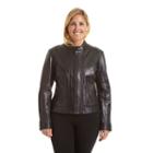 Plus Size Excelled Leather Scuba Jacket, Women's, Size: 2xl, Black