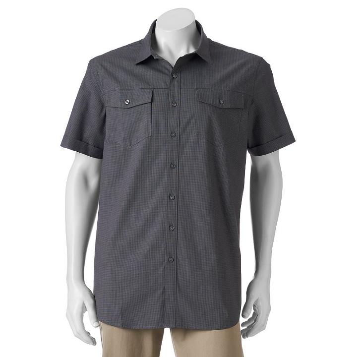Big & Tall Apt. 9&reg; Classic-fit Stretch Button-down Shirt, Men's, Size: 2xb, Black