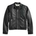 Girls 4-14 Me Jane Sherpa-lined Midweight Biker Jacket, Size: 4-5, Black