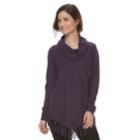 Women's Croft & Barrow&reg; Poncho Sweater, Size: Large, Purple Oth