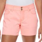 Women's Apt. 9&reg; Faded Jean Shorts, Size: 14, Brt Orange