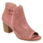 Journee Collection Harlem Women's Ankle Boots, Size: 6, Pink