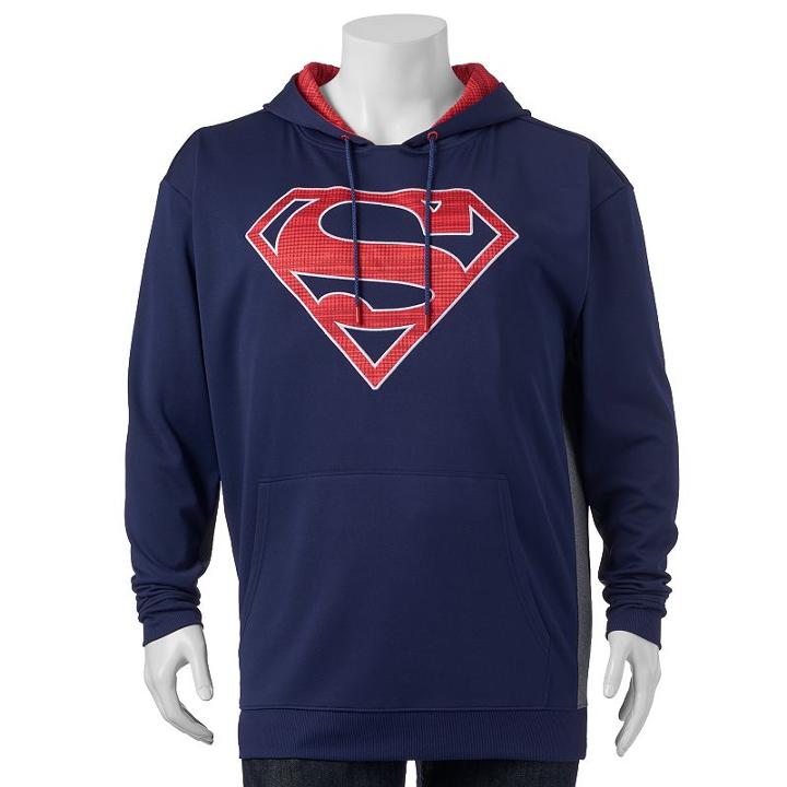 Big & Tall Dc Comics Superman Graphic Fleece Hoodie, Men's, Size: L Tall, Blue (navy)