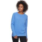 Women's Tek Gear&reg; Raglan Crew Neck Sweatshirt, Size: Small, Med Blue