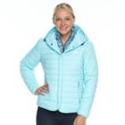 Women's New Balance Hooded Quilted Puffer Jacket, Size: Small, Pink Ovrfl