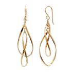 14k Gold Vermeil Twist Teardrop Earrings, Women's