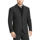 Men's Chaps Classic-fit Herringbone Wool-blend Blazer, Size: Medium, Black